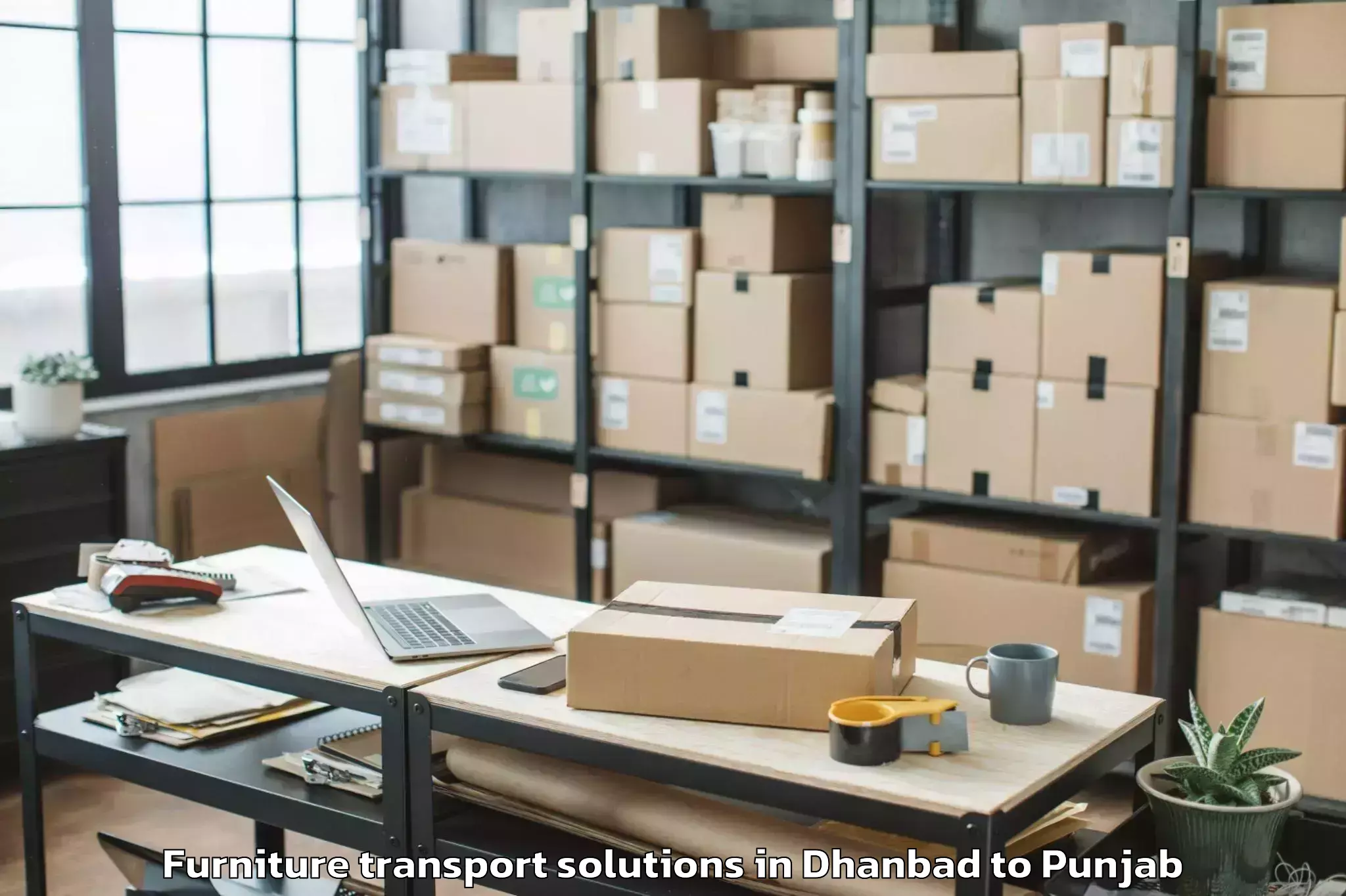 Dhanbad to Phillaur Furniture Transport Solutions Booking